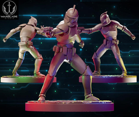 2 x phase 1 clone troops proxy - star wars legion shatterpoint compatible warblade