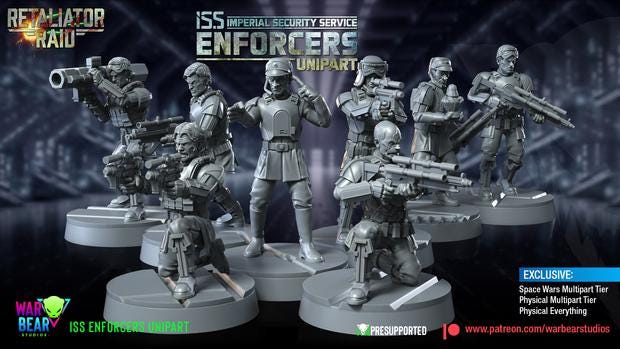 8 x isbs enforcers proxy star wars legion shatterpoint compatible warbear