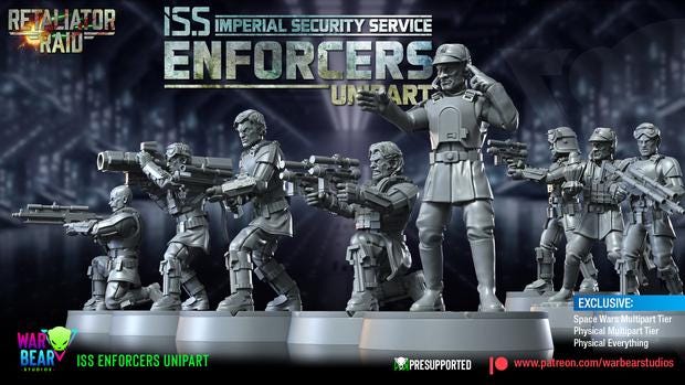 8 x isbs enforcers proxy star wars legion shatterpoint compatible warbear