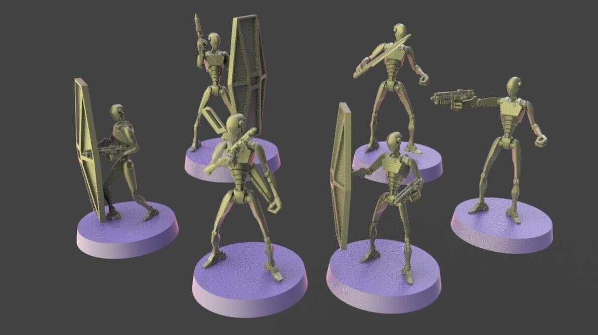 5 x bx commando droid proxy - star wars legion shatterpoint compatible warblade