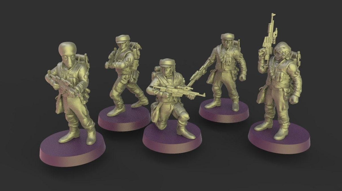 5 x rebel fighters proxy - star wars legion shatterpoint compatible warblade