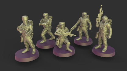 5 x rebel fighters proxy - star wars legion shatterpoint compatible warblade