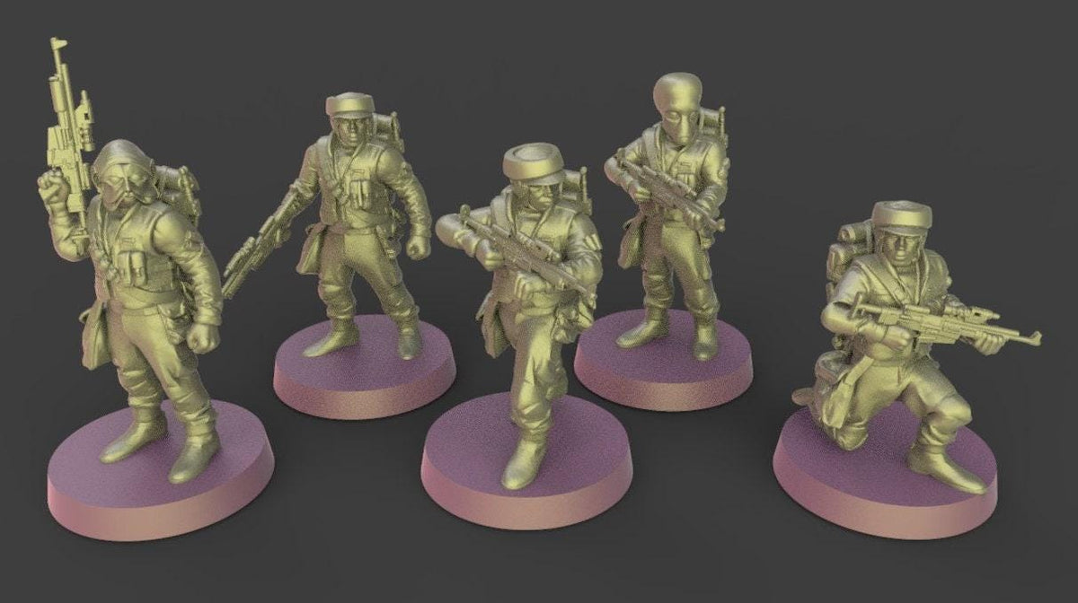 5 x rebel fighters proxy - star wars legion shatterpoint compatible warblade