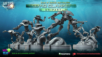 7 aqua clanker droids  star wars legion rpg shatterpoint compatible war bear