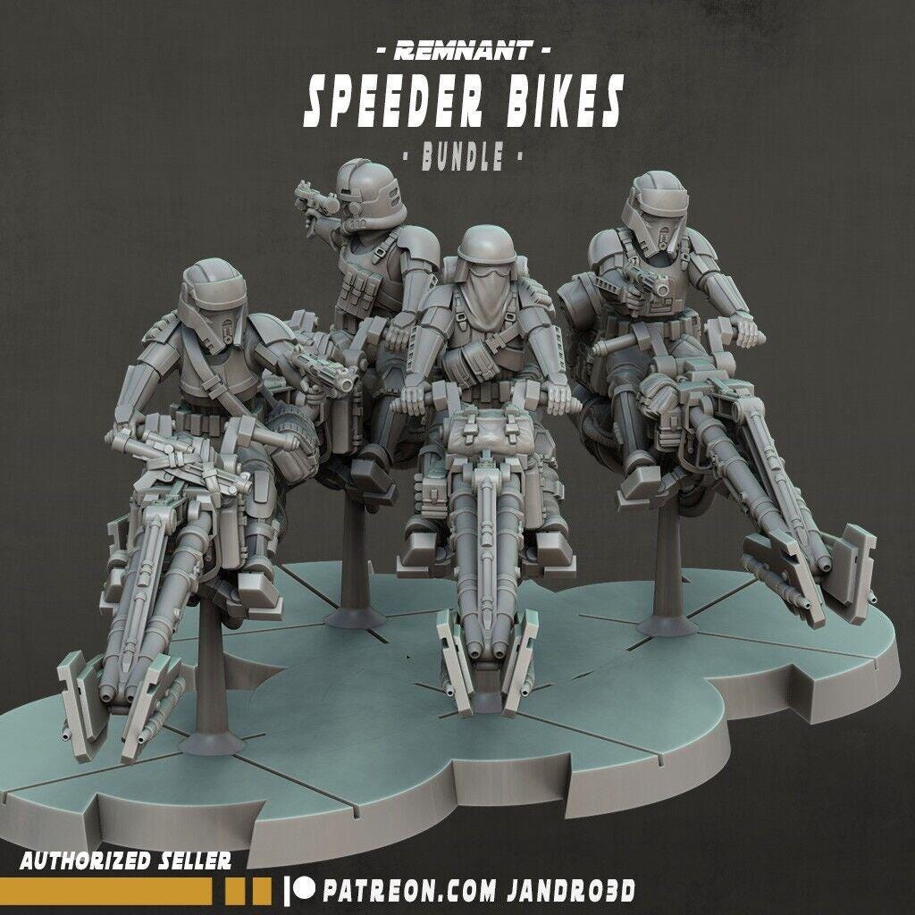 Remnant empire speeder bikes single/bundle star wars legion compatible jandro3d