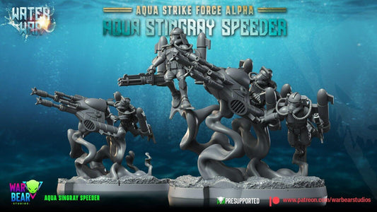 Aqua stingray trooper speeder star wars legion shatterpoint compatible war bear