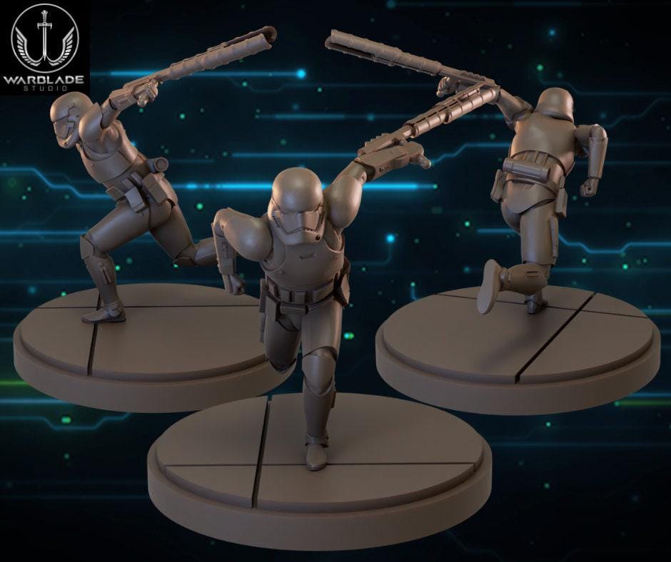 2 x first order troopers proxy - star wars legion shatterpoint compatible warblade