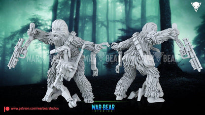 2 forest wookie hero  star wars rpg legion shatterpoint compatible  war bear