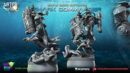 Aqua droid shark commander star wars legion rpg shatterpoint compatible war bear