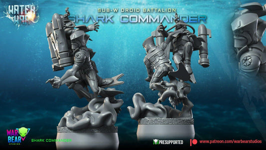 Aqua droid shark commander star wars legion rpg shatterpoint compatible war bear