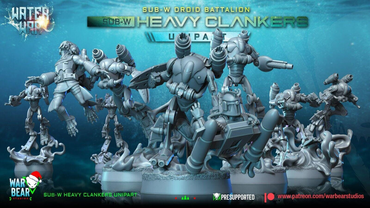 7 x heavy clanker droids star wars legion rpg shatterpoint compatible war bear