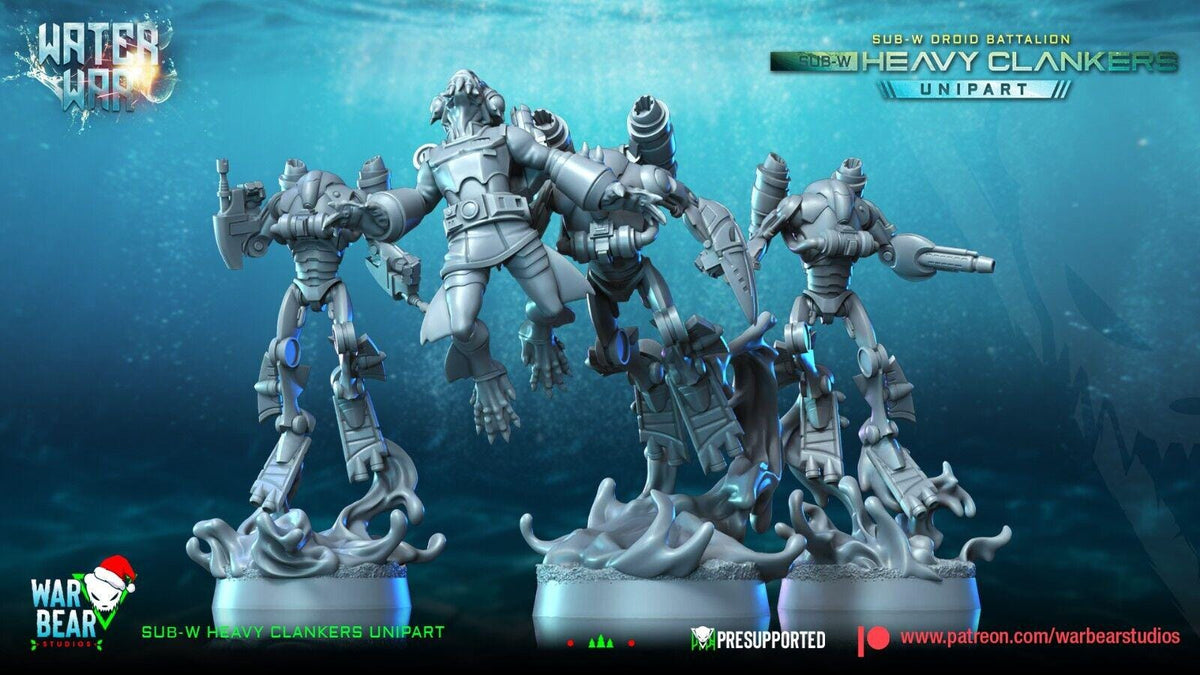 7 x heavy clanker droids star wars legion rpg shatterpoint compatible war bear
