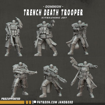 6 x kitbash trench death troopers - dominion - star wars legion compatible jandro3d