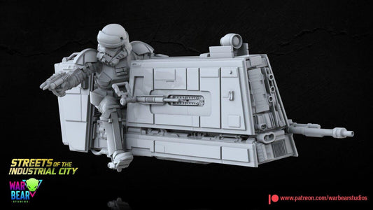 4 imp law enforcers bike star wars rpg legion shatterpoint compatible  war bear