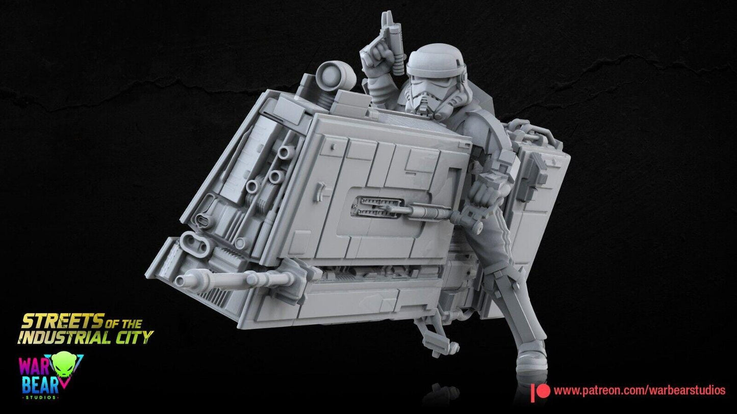 4 imp law enforcers bike star wars rpg legion shatterpoint compatible  war bear