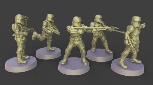 5 x beach troopers proxy - star wars legion shatterpoint compatible warblade