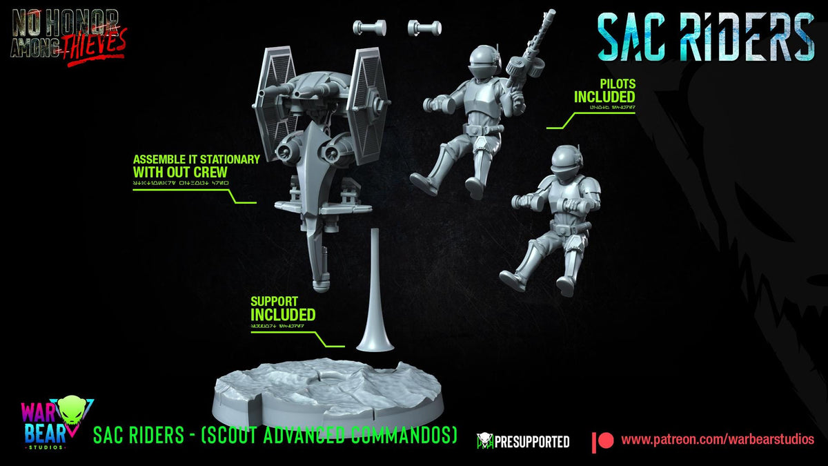 2 x sac scout advanced commando riders star wars legion rpg shatterpoint warbear