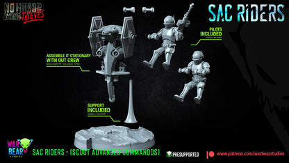2 x sac scout advanced commando riders star wars legion rpg shatterpoint warbear