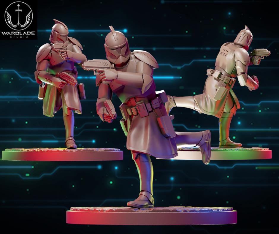 Clone commander ponds proxy - star wars legion shatterpoint compatible warblade