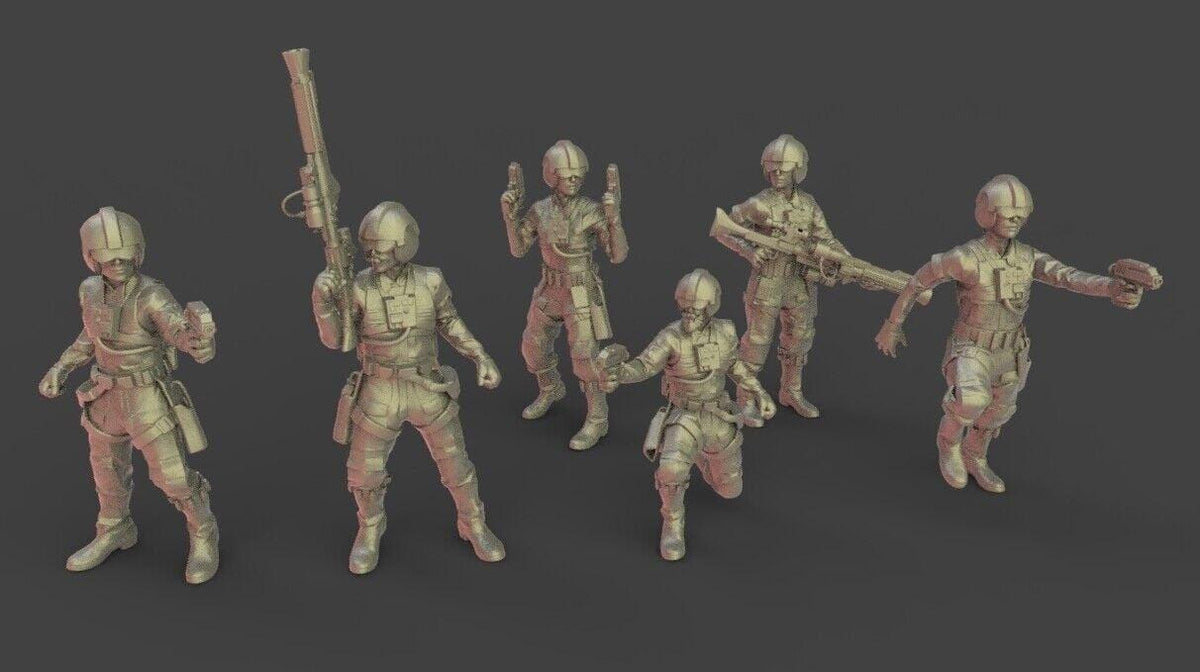 5 x rebel pilots b proxy - star wars legion shatterpoint compatible warblade