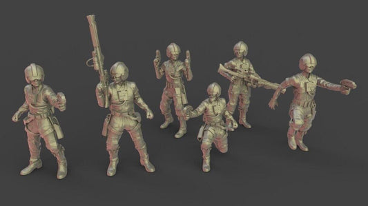 5 x rebel pilots b proxy - star wars legion shatterpoint compatible warblade