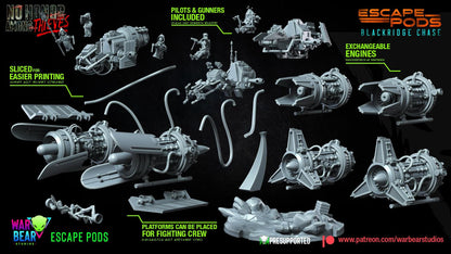 Escape pods - blackridge chase star wars legion rpg shatterpoint compatible warbear