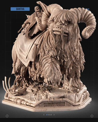 June star wars themed 3d figure diorama sculpture sw3d anakin bantha cara dune sw3d
