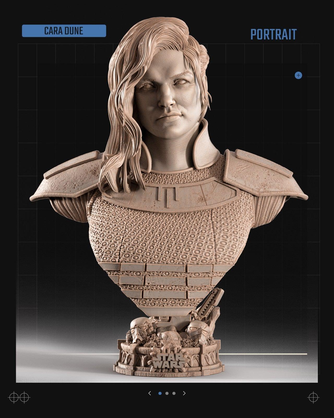 June star wars themed 3d figure diorama sculpture sw3d anakin bantha cara dune sw3d