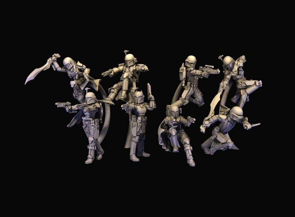 8 mandalorian warriors  star wars legion rpg shatterpoint compatible warbear