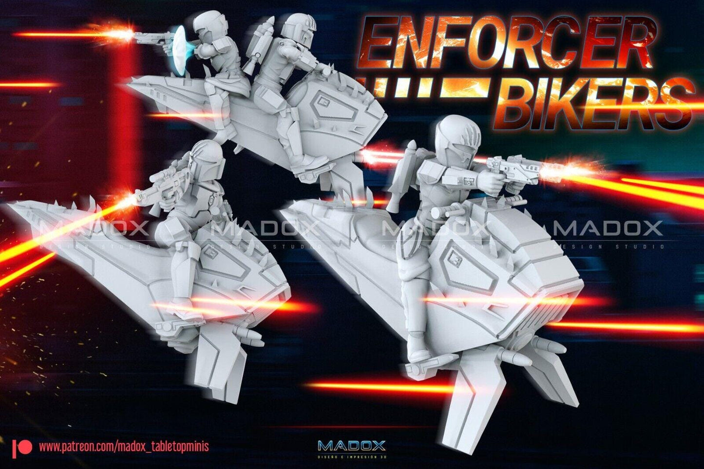 3 mandalorian bikes star wars rpg legion shatterpoint compatible  war bear