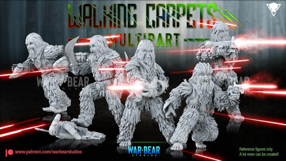 6 wookie troops star wars rpg legion shatterpoint compatible - war bear