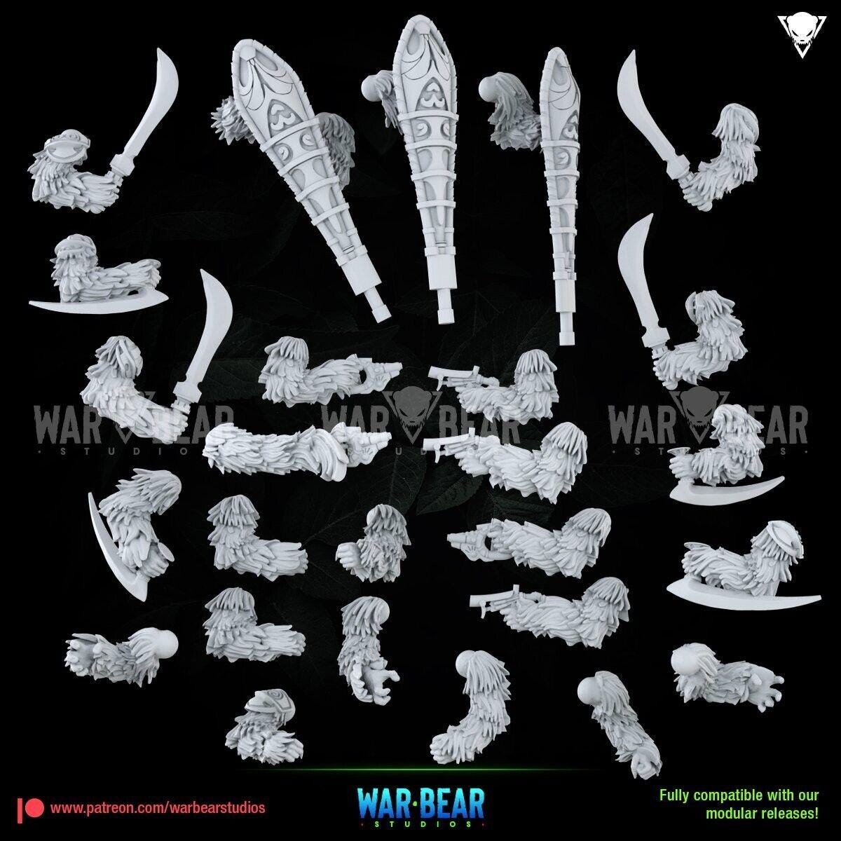 6 wookie troops star wars rpg legion shatterpoint compatible - war bear
