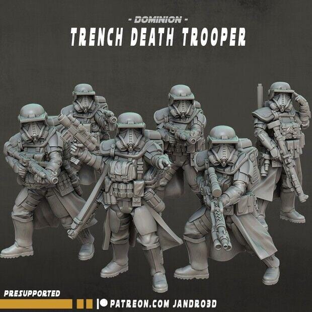 6 x trench death troopers - star wars legion compatible jandro3d