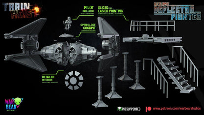 Tie fighter/interceptor (deflector) w/ option platform star wars rpg legion shatterpoint compatible - war bear