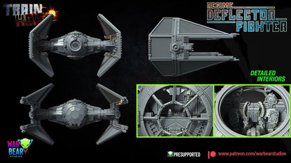 Tie fighter/interceptor (deflector) w/ option platform star wars rpg legion shatterpoint compatible - war bear