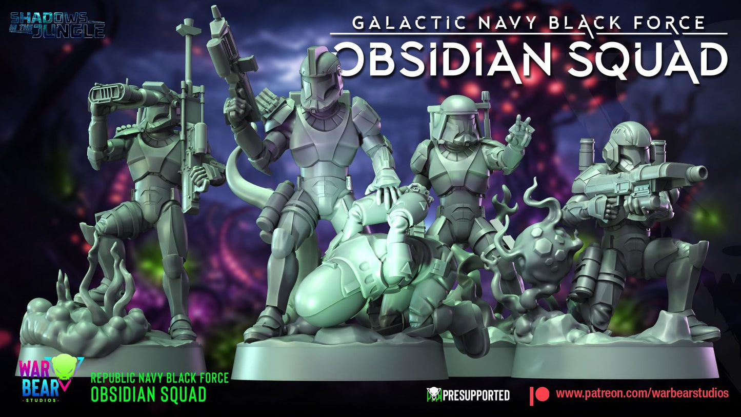 4 black force obsidian troopers star wars legion rpg shatterpoint war bear
