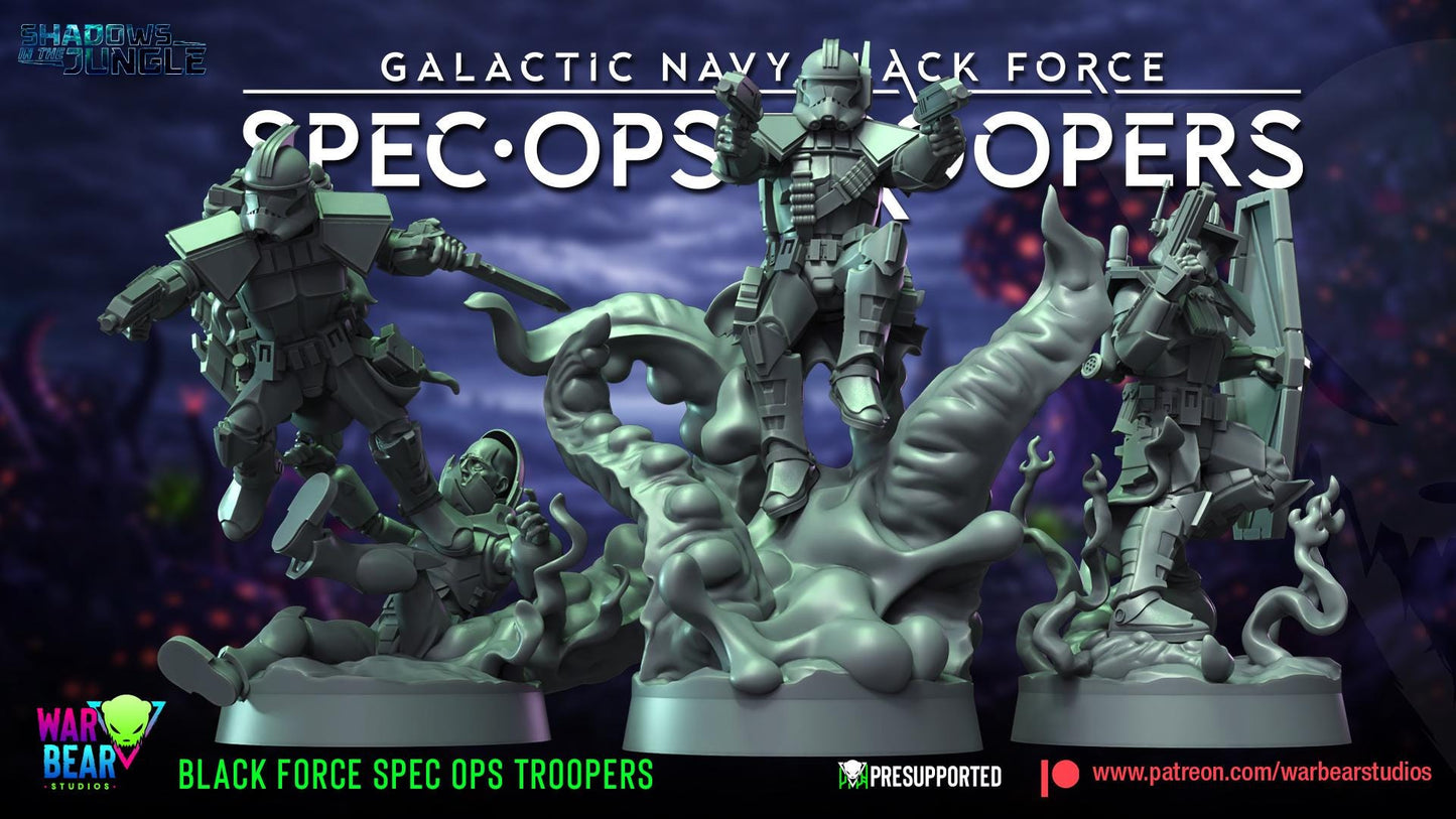 3 black force specops troopers star wars legion rpg shatterpoint compatible war bear