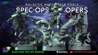 3 black force specops troopers star wars legion rpg shatterpoint compatible war bear