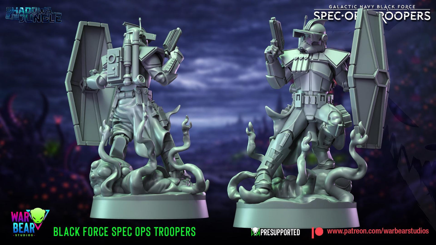 3 black force specops troopers star wars legion rpg shatterpoint compatible war bear