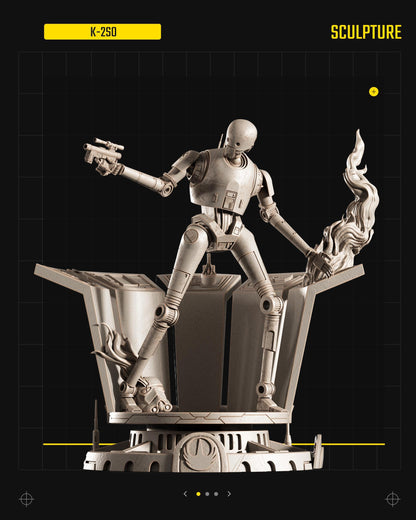 July star wars themed 3d diorama sculpture sw3d kenobi k-2so savage opress sw3d