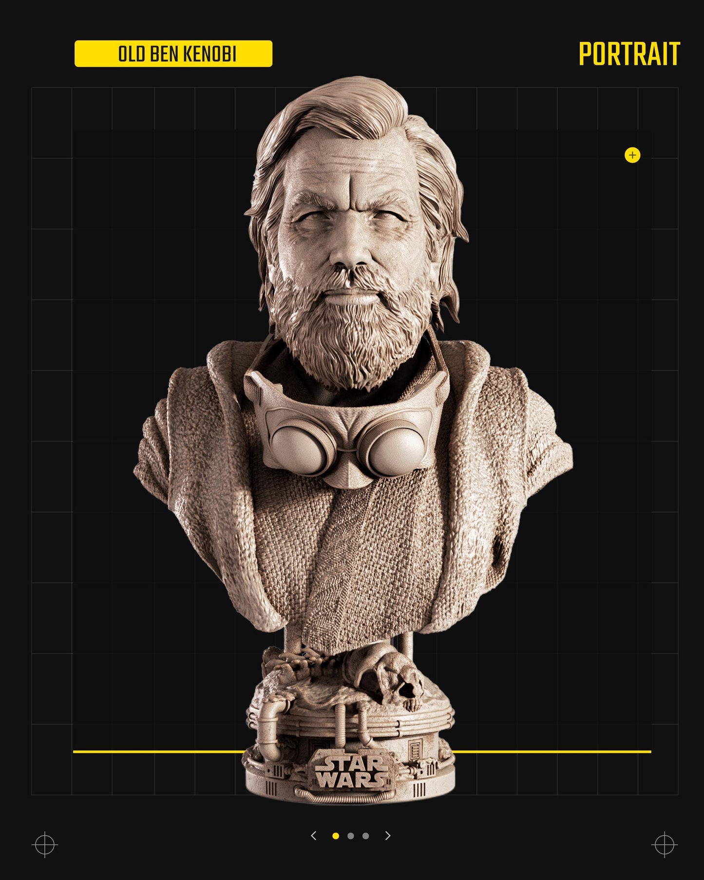 July star wars themed 3d diorama sculpture sw3d kenobi k-2so savage opress sw3d