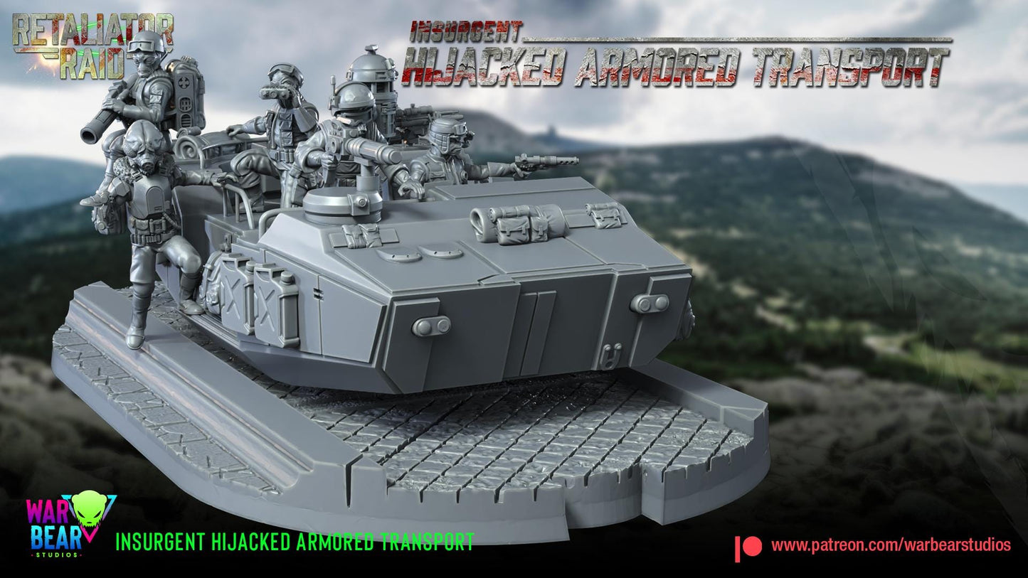 Insurgent (rebel) hijacked armored transport star wars legion rpg shatterpoint compatible warbear