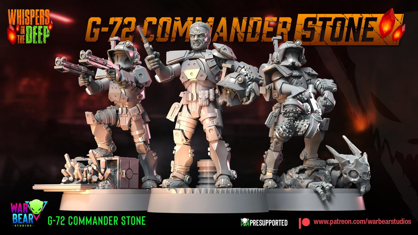 3 x g72 commander stone star wars rpg legion shatterpoint compatible war bear