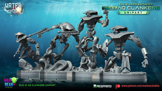 7 aqua clanker droids  star wars legion rpg shatterpoint compatible war bear