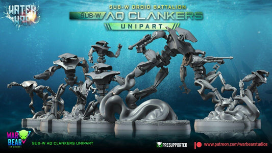7 aqua clanker droids  star wars legion rpg shatterpoint compatible war bear
