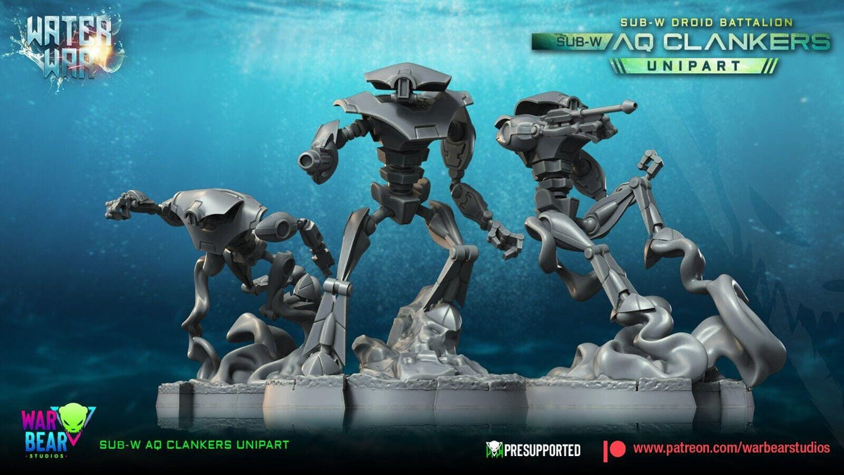 7 aqua clanker droids  star wars legion rpg shatterpoint compatible war bear