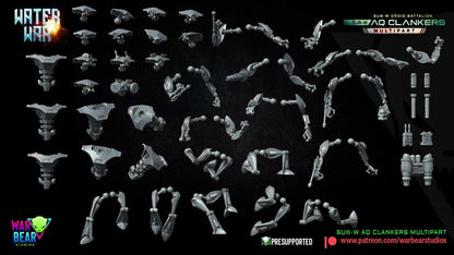 7 aqua clanker droids  star wars legion rpg shatterpoint compatible war bear
