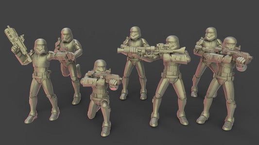 7 x clone commando proxy - star wars legion shatterpoint compatible warblade
