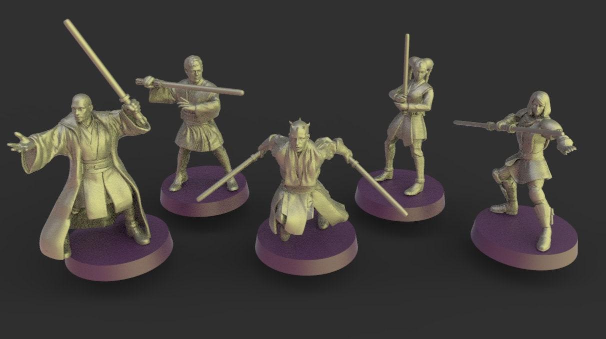 5 x jedi / lightsaber proxy - star wars legion shatterpoint compatible warblade