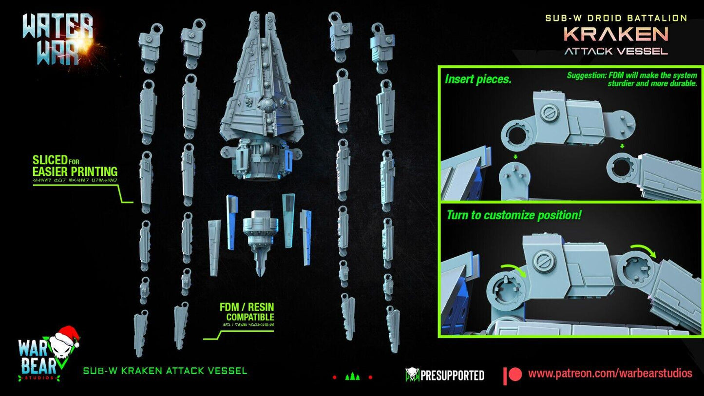 Kraken attack vessel star wars legion rpg shatterpoint compatible war bear